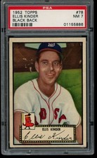 1952 Topps #78 Ellis Kinder Black Back PSA 7 Boston Red Sox  (5886)