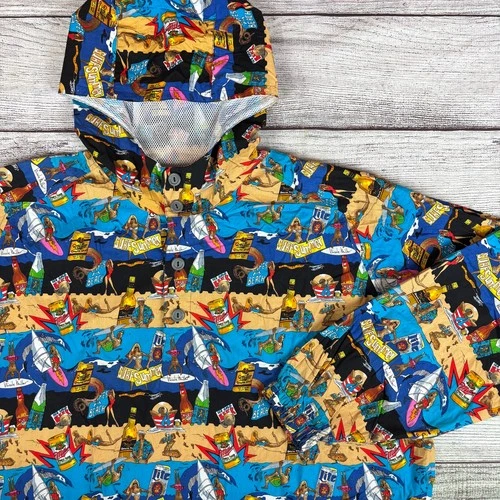 Vintage 1990s Nicole Miller High Life Surf Summer All Over Print Jacket size XL - product listing photo