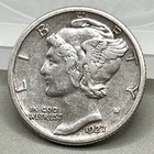 1927-D Mercury Silver Dime AU