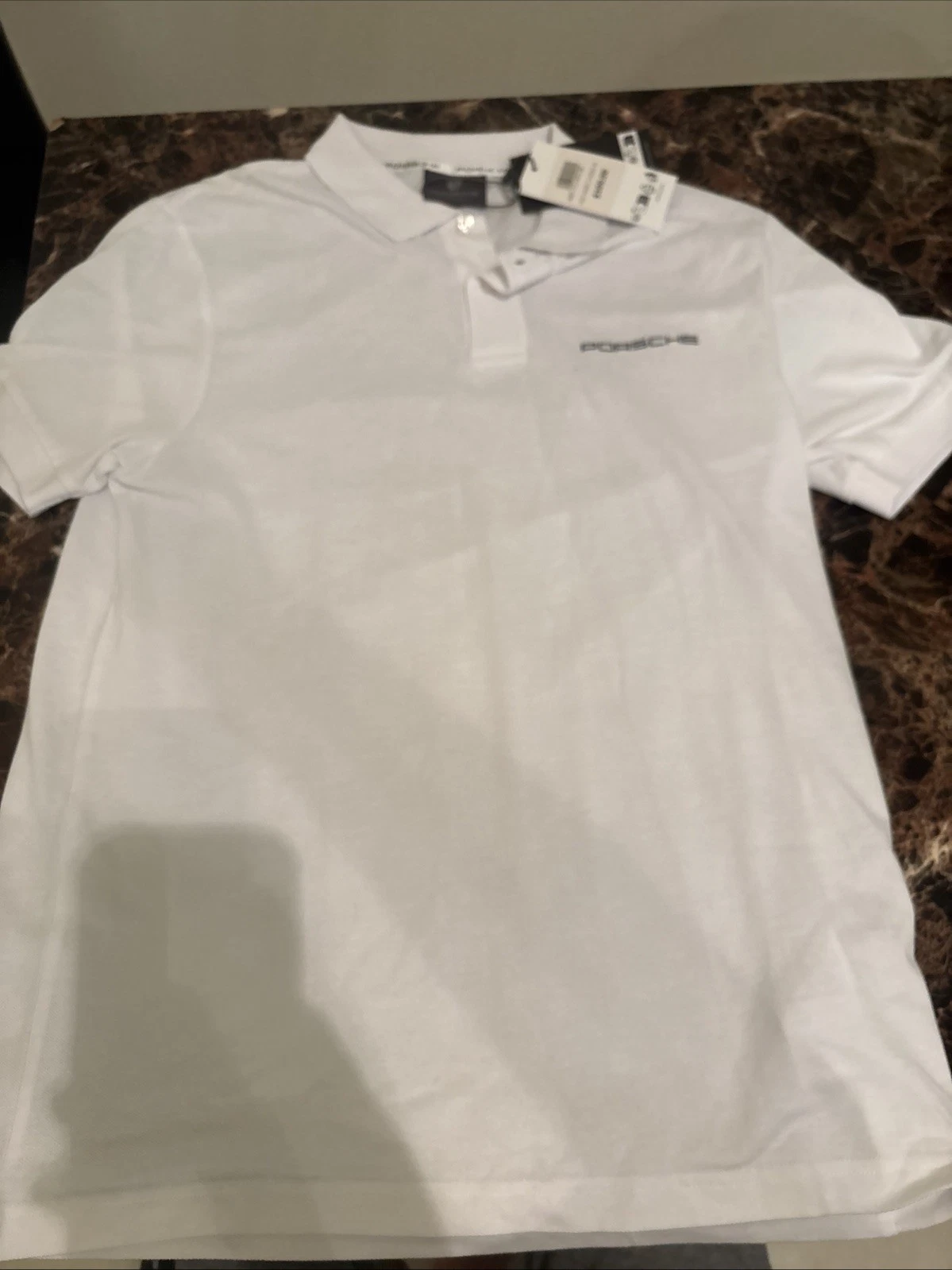 New Porsche Classic Polo Shirt White Mens EU M US S wap75100m0b