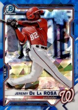 2021 Bowman Draft Sapphire Edition #BDC-2 Jeremy De La Rosa