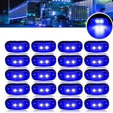20pcs Blue DC12-24V IP68 Waterproof Trailer LED Lights Side Marker 20Pcs Blue