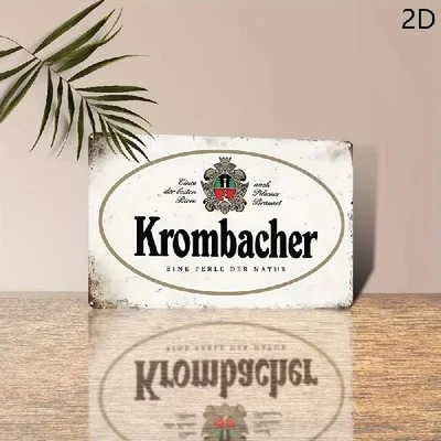 OHNE Blechschild Bier Krombacher Perle der Natur Metallschild TEL2949