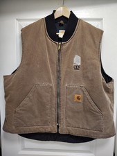 Carhartt Distressed Duck Men's Quilted Vest, Size 2XL - Carhartt Brown ODS Tower
