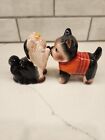 New ListingYorkshire Terrier Kissing Dogs Ceramic Salt And Pepper Shakers Magnetic Vtg