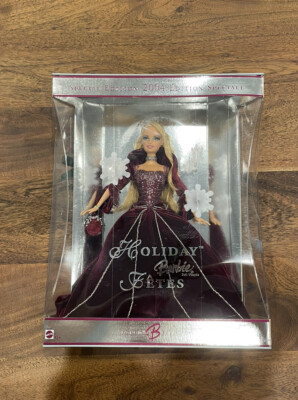 2004 Special Edition Holiday Barbie Rare Burgundy dress New in Box eBay