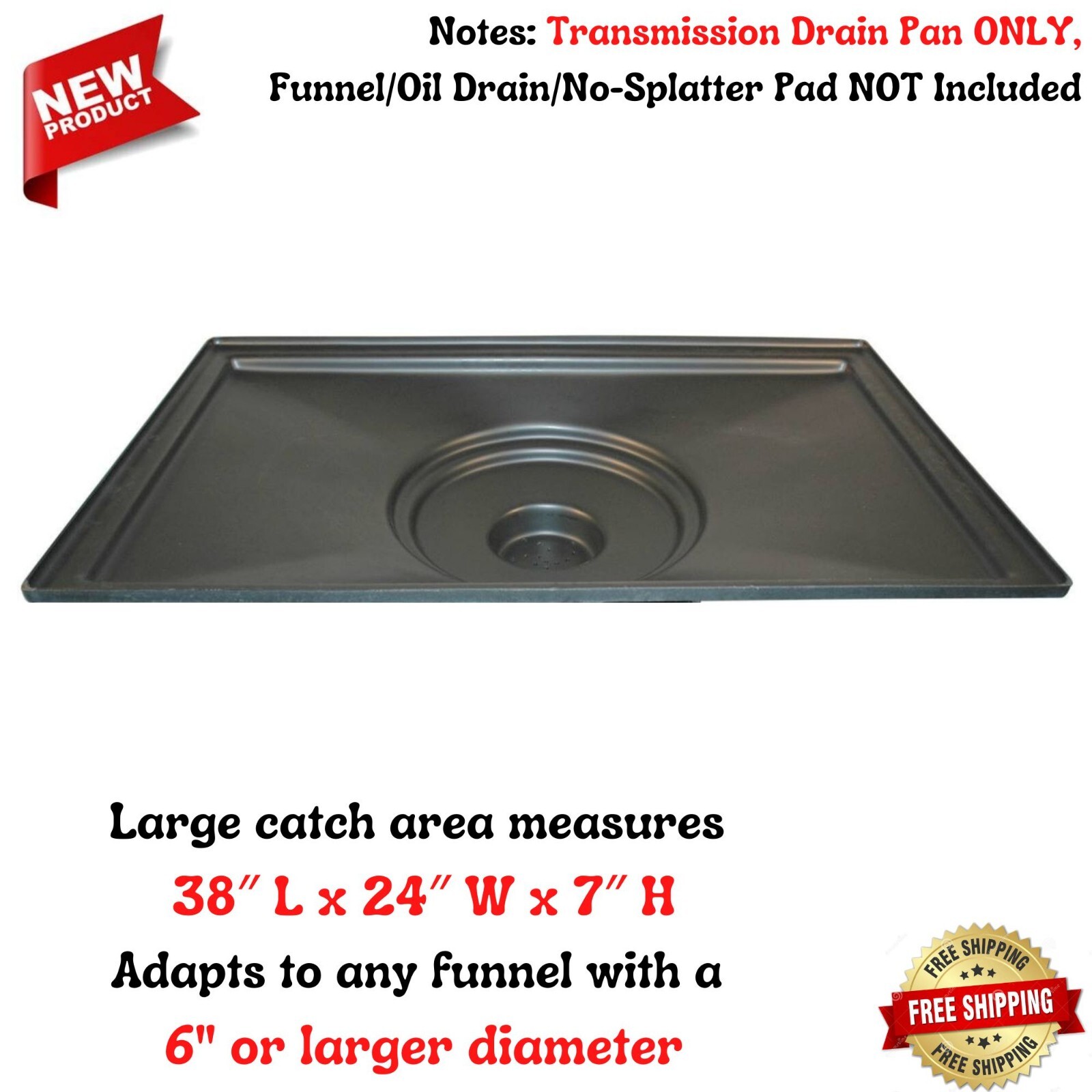 Transmission Drain Tray Pan for Funnel Adapter Fluid Oil Lift Drain Drum Barrel