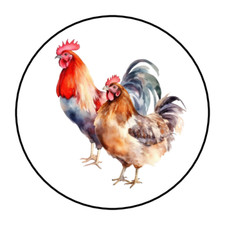 Chicken stickers tags envelope seals egg carton labels