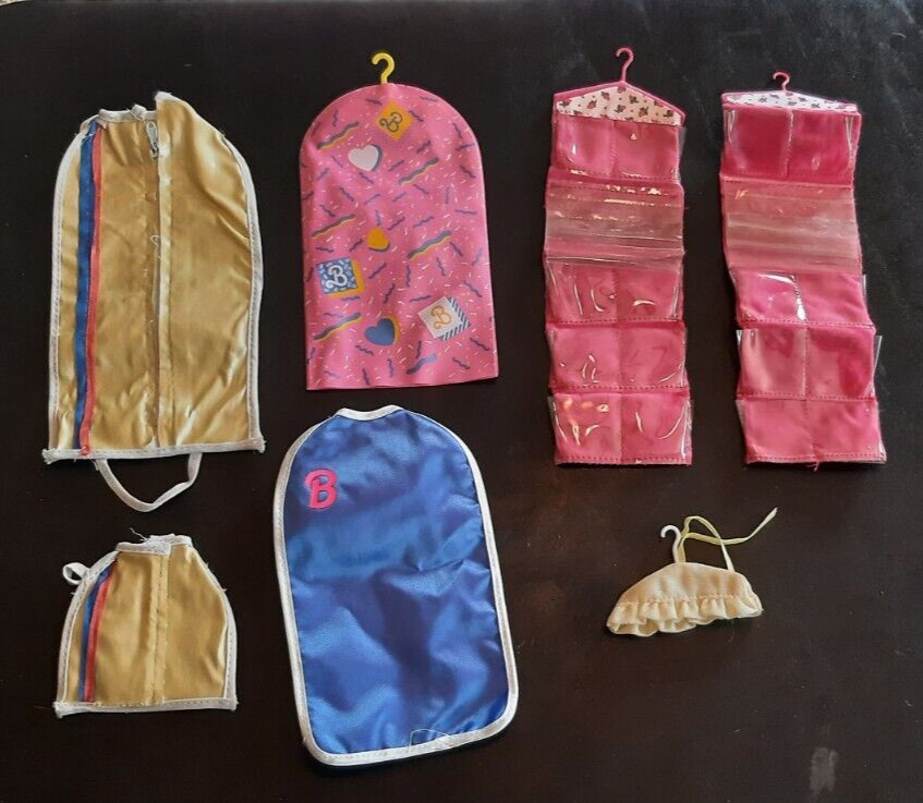 Vintage Barbie Doll Closet Shoe Organizer Clothing Garment B