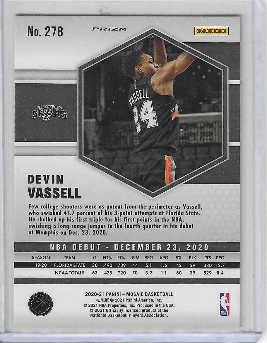 2020-21 Basketball Cards 2020-21 Panini Mosaic - [Base] #221.1 - Rookie ...