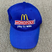 2012 McDonalds Monopoly Hat Snapback Cap Blue Play to Win piece shirt VTG