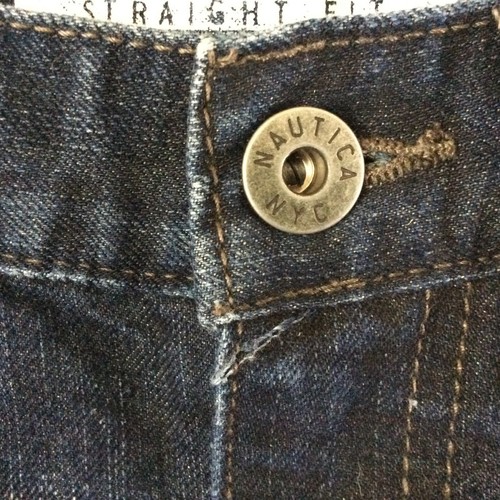 Nautica Straight Fit Dark Wash Denim Jeans Boys Size 8 - Picture 2 of 7