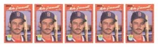 (5) 1990 Donruss Learning Series #32 Mike Greenwell Baseball Card Lot Red Sox
