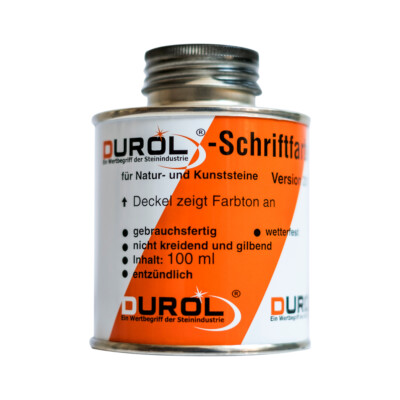 Durol Schriftfarbe 100 ml in verschiedenen Farben Grabstein Steinmetz