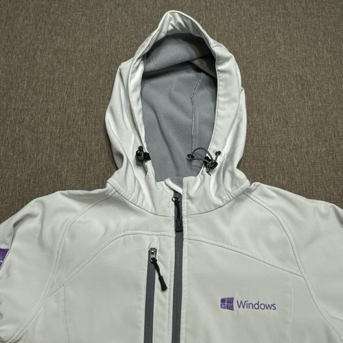 Microsoft Windows North End Soft Shell Jacket Womens S White Hooded Coat - Picture 6 of 17