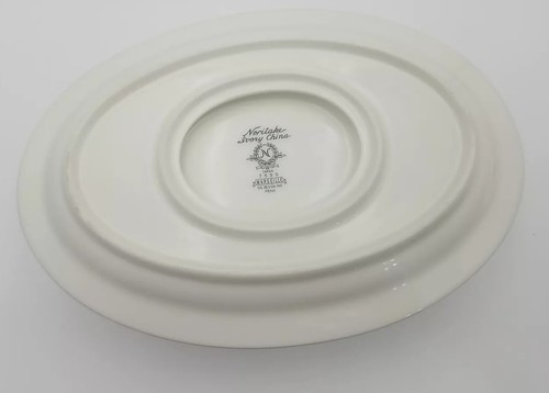 Vintage NORITAKE IVORY CHINA Japan Gravy Boat with attached Underplate MARSEILLE - Picture 5 of 11