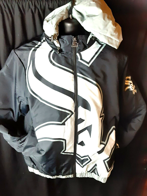 Chicago White Sox MLB Men's Hood Mid Weight Starter Jacket Chicago White Sox MLB Men's Hood Mid Weight Starter Jacket