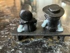Vintage Wilton Products Cast Iron Amish Boy & Girl on Black Bench Seat 2" W/Box — photo 2