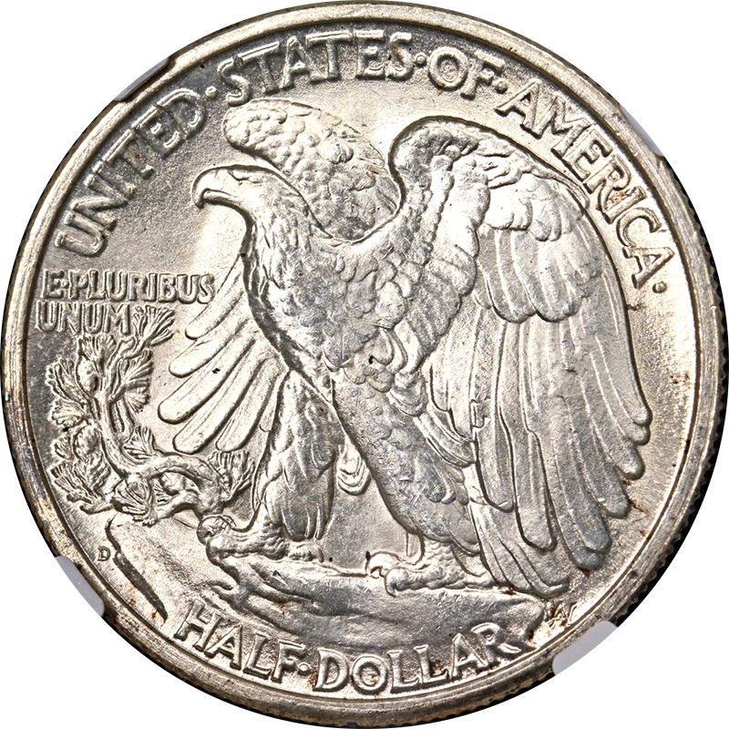 1947-D Walking Liberty Half NGC MS64 Great Eye Appeal Strong Strike - Image 2 of 4