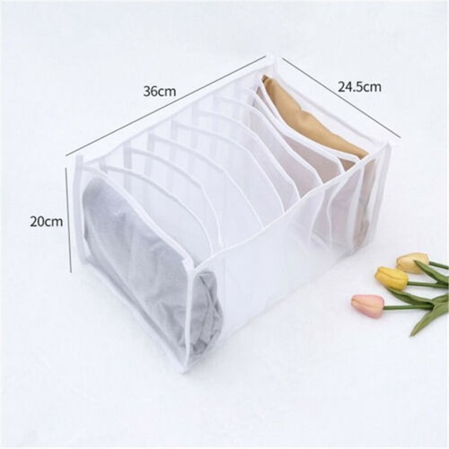 Folding Clothes Box Closet Drawer Organizer Jeans Leggings T-shirt Storage Box - Picture 10 of 13