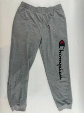 Champion Jogger Pants Boys Size XL Gray Logo Athleticwear Waist and Cuff Bands