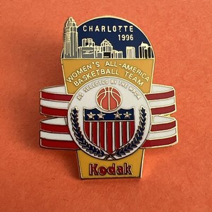 1996 Kodak Lapel Hat Pin - WBCA Woman's All-American Basketball Team Charlotte