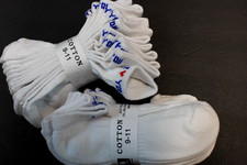 6 Pair's LOW ANKLE COTTON SOCKS 9-11 White Sports Cousion Heart ARCH SUPPORT