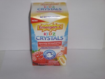 Emergen-C Kidz Crystals - Sparkly Strawberry Flavor -  28ct Each Best By 1/25