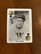 Joe Cronin 2000 US Playing Card All Century 7 Clubs Boston Red Sox HOF