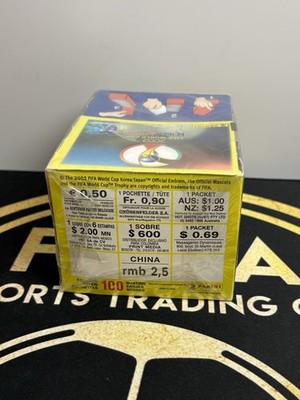 2002 Panini World Cup Korea Japan Sealed Box of 100 packets - Mint