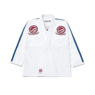 Shoyoroll Batch 107 BJJ Gi V1 Umit Benan White/Maroon 450 GSM With Bag