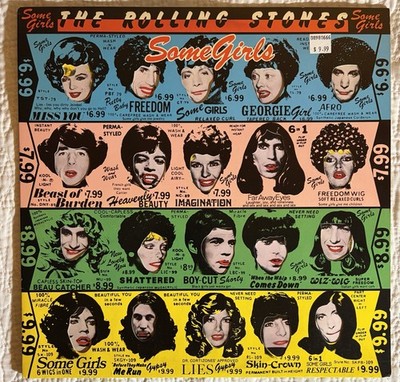 Rolling Stones   Some Girls LP (1978 ORIGINAL BANNED COVER w/Celeb Faces) EX/EX