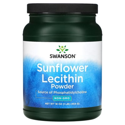 2 X Swanson, Sunflower Lecithin Powder, 1 lb (454 g)