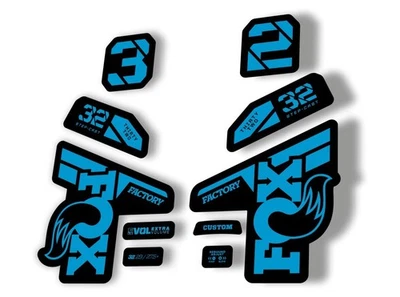 Fox 32 Factory 2021 Gabel Federung Aufkleber Sticker selbstklebend blau - Bild 1 von 2