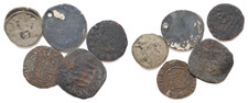 Partia 5x monety średniowieczne D=13-17mm