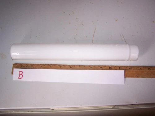 Antique Vintage Milk Glass TUBE LAMP SHADE 12 1/2" x 1 5/8" - Lot B