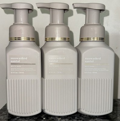 LOT OF 3 Bath & Body Works SUNWASHED SANTAL Gentle Foaming Hand Soap 8.75 oz NEW