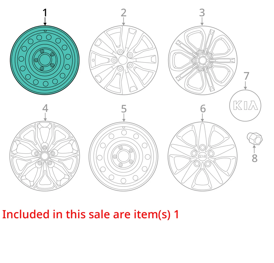 Wheel 15x6 Steel 15 Hole Fits 17-18 FORTE 2483500 - Image 3 of 4