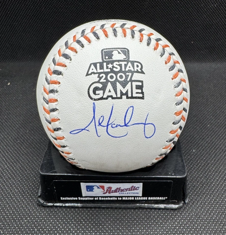 JOHN LACKEY signed 2007 ALL STAR GAME BASEBALL ANAHEIM ANGELS w/ COA JSA WITNESS - Image 3 of 4