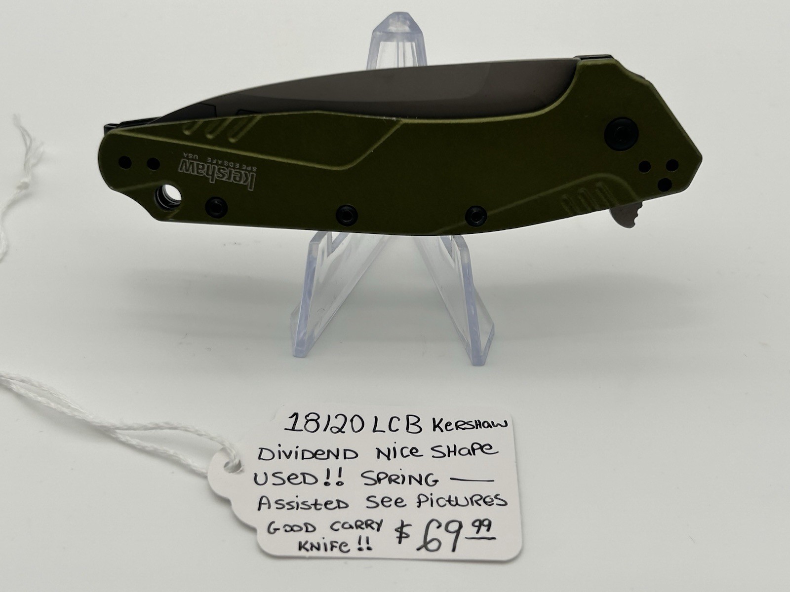 KERSHAW 18120 LCB DIVIDEND NICE SHAPE! SPRING ASSISTED SEE P