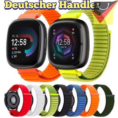Nylon Sport Armband für Fitbit Versa 4 / 3 / Sense / Sense 2, Sport Watch Band