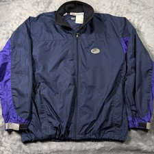Vintage Nike Windbreaker Jacket Boys 10-12 Blue Purple Vented Outerwear Full Zip