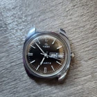Vintage Timex Quartz 1970s Day Date Stainless Steel Watch Face Only - Untested
