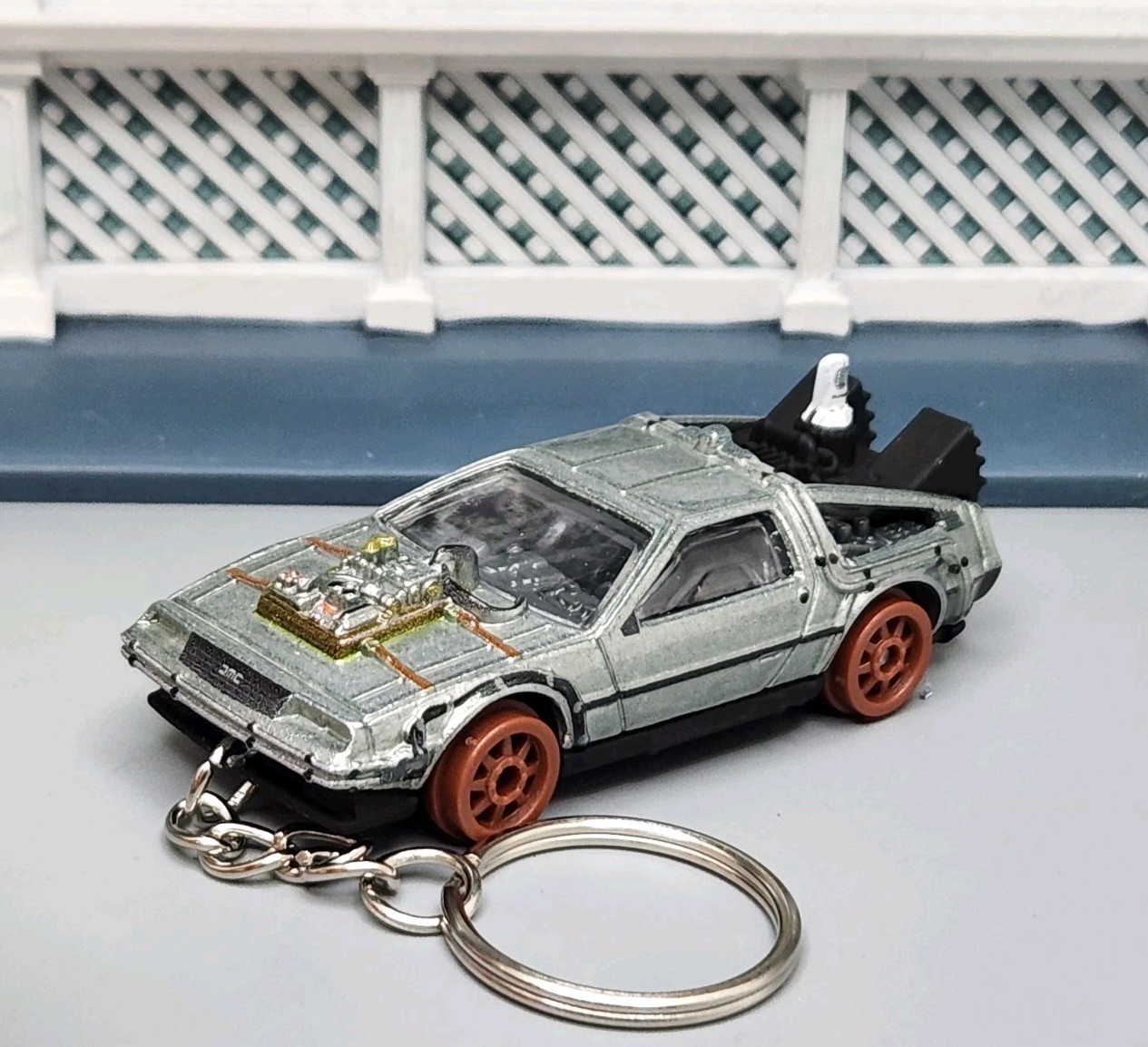 Back To The Future 3 DeLorean Silver Custom 1/64 Scale Diecast 🎁AWESOME GIFT🎁