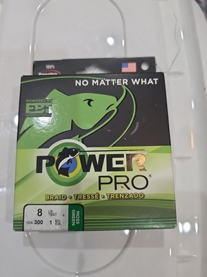 Power Pro Fishing Line Braided 8lbs Test 300yd Spools Moss Green New