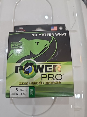 #ad Power Pro Fishing Line Braided 8lbs Test 300yd Spools Moss Green New $22.00