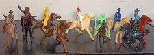 50s LIDO American Native Indians  Cowboys on Horseback, 9 HorsesHard Plastic