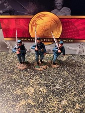 Conte American Civil War. Three Union soldiers marching, 60mm Metal Figures.