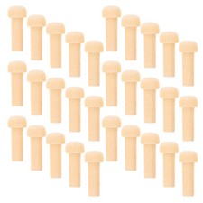 50 Pcs Wooden Toy Accessories Peg for Crafts Unfinished Axle Pegs