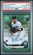 2025 Topps Now Road to Opening Day - Autographs Ben Rice #A-BR Green /99 PSA 10